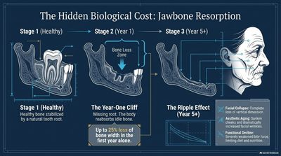 The Hidden Biological Cost: Jawbone Resorption After Tooth Loss